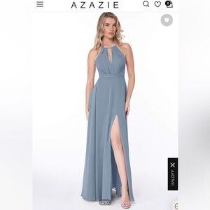 Azazie formal dress, dusty blue, size 12. Brand new never worn, with tags.
